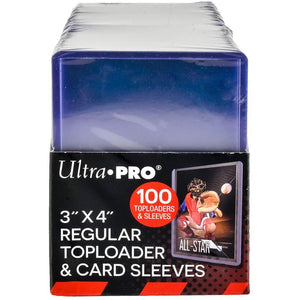 ULTRA PRO TOPLOADS 3X4 REGULAR WITH SLEEVES 100CT NEW - Tistaminis