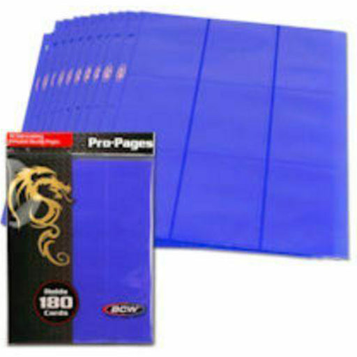 BCW ULTRA PRO PAGES 18 POCKET SIDELOAD BLUE 10 PACK NEW - Tistaminis