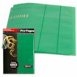 ULTRA PRO PAGES 18 POCKET SIDELOAD GREEN 10 PACK NEW - Tistaminis