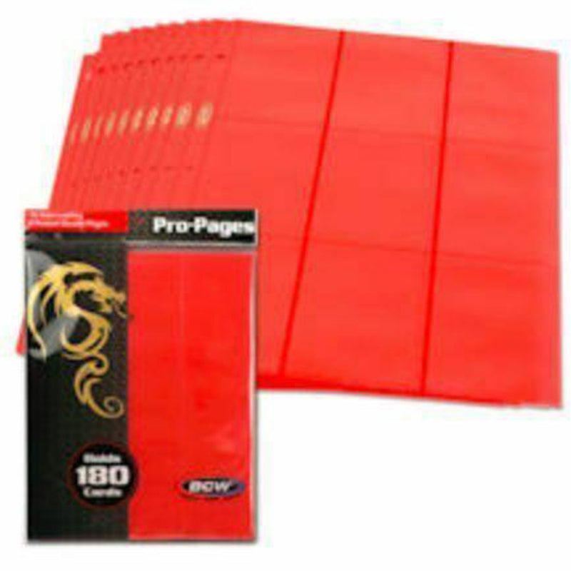 ULTRA PRO PAGES 18 POCKET SIDELOAD RED 10 PACK NEW - Tistaminis