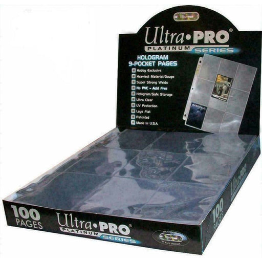 ULTRA PRO PAGES 9 POCKET PLATINUM 100CT - SEALED BOX NEW - Tistaminis