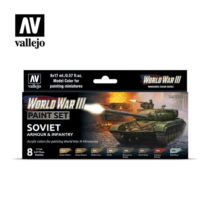 Vallejo WWIII Soviet Armour & Infantry Paint Set - Tistaminis