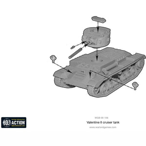 Bolt Action British Valentine II Cruiser Tank New - WGB-BI-156 - Tistaminis