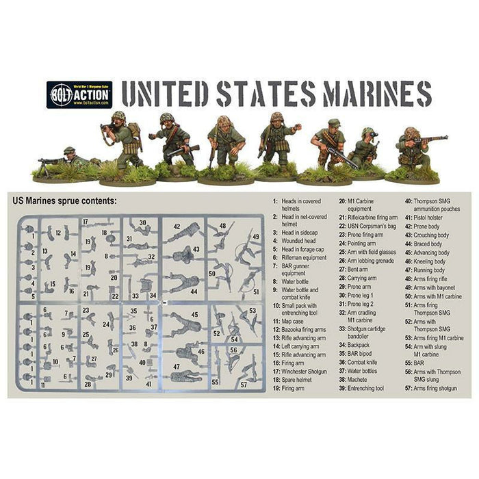 Bolt Action Semper Fidelis US Marines Starter Army New - Tistaminis