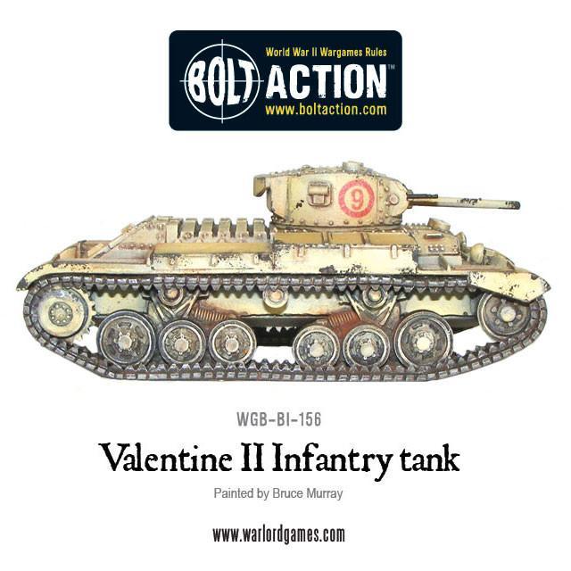 Bolt Action British Valentine II Cruiser Tank New - WGB-BI-156 - Tistaminis