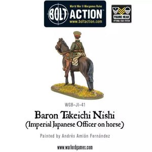 Bolt Action Imperial Japanese Baron Nishi (Officer on horse) New - WGB-JI-41 - Tistaminis