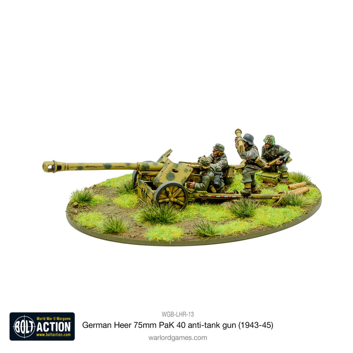 Bolt Action German Heer 75mm PaK 40 Anti-Tank Gun (1943-45) New - Tistaminis