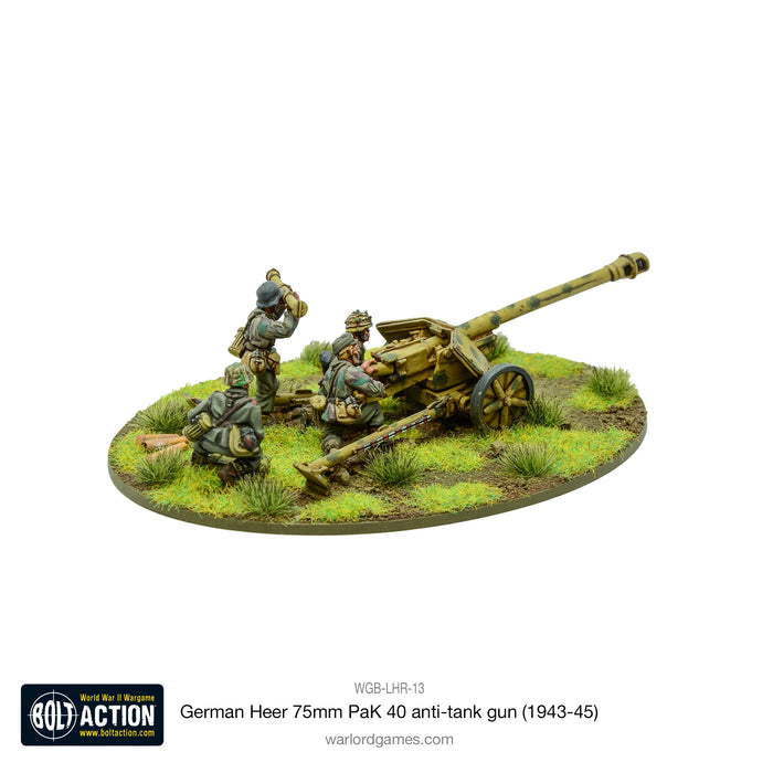 Bolt Action German Heer 75mm PaK 40 Anti-Tank Gun (1943-45) New - Tistaminis