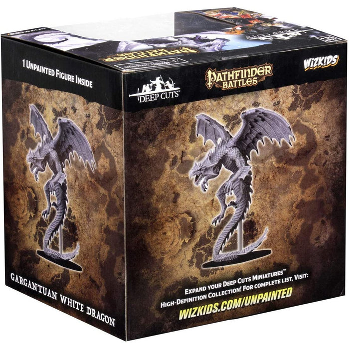 Pathfinder Battles Deep Cuts Unpainted Miniatures: Wave 6: Gargantuan White Dragon New - Tistaminis