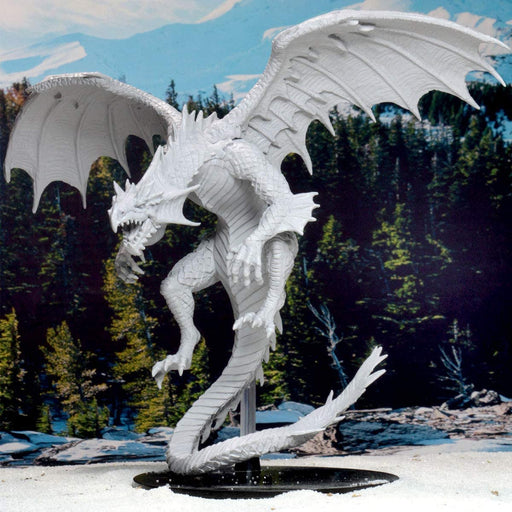 Pathfinder Battles Deep Cuts Unpainted Miniatures: Wave 6: Gargantuan White Dragon New - Tistaminis