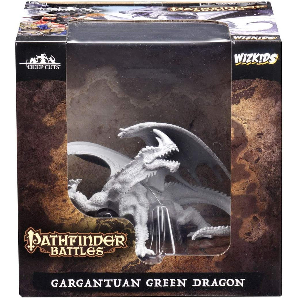 Pathfinder Battles Deep Cuts Unpainted Miniatures: Wave 6: Gargantuan Green Dragon New - Tistaminis