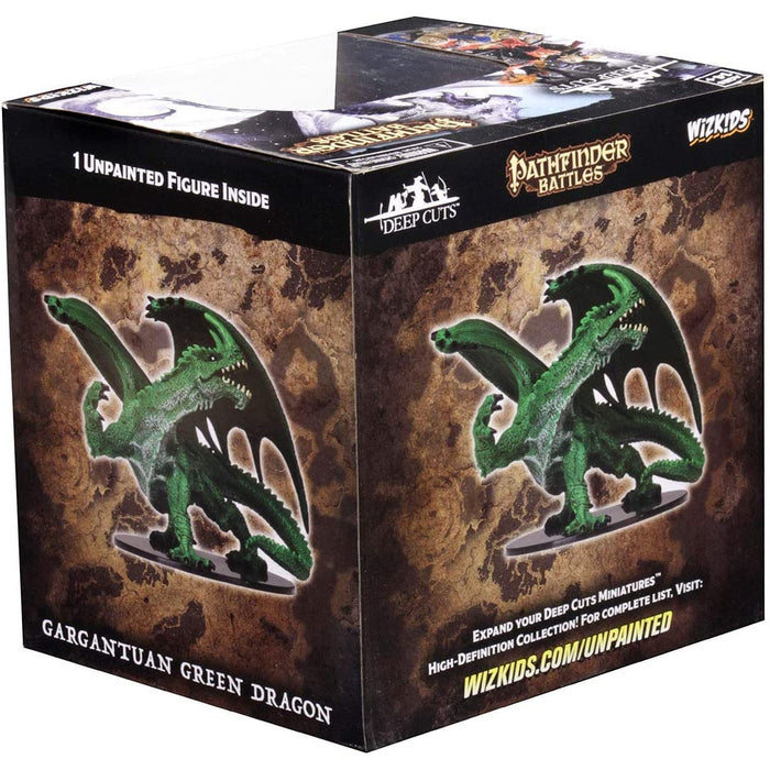 Pathfinder Battles Deep Cuts Unpainted Miniatures: Wave 6: Gargantuan Green Dragon New - Tistaminis