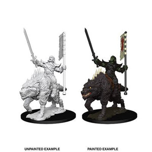 Pathfinder Battles Deep Cuts Unpainted Miniatures: Wave 7: Orc on Dire Wolf - Tistaminis