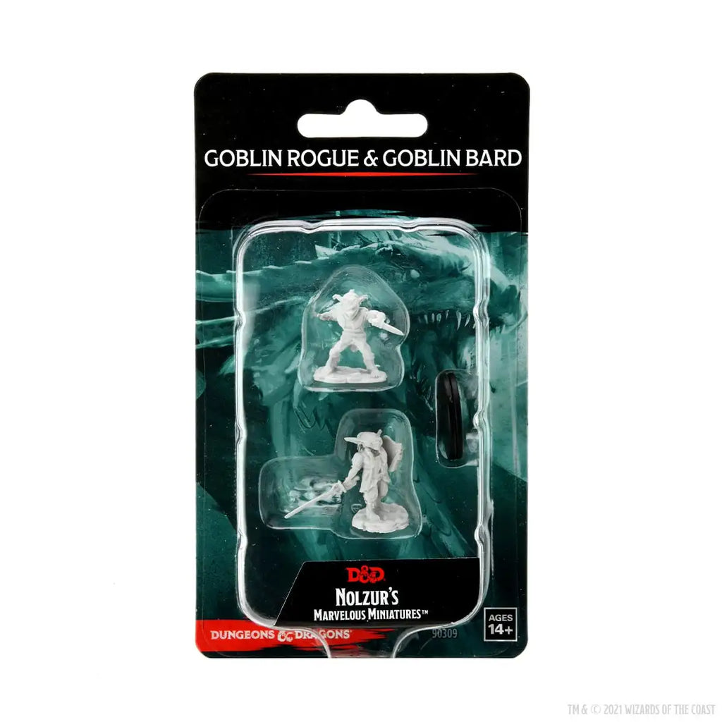 D&D Nolzur's Marvelous Miniatures: Wave 15: Male Goblin Rogue & Goblin Bard New - Tistaminis