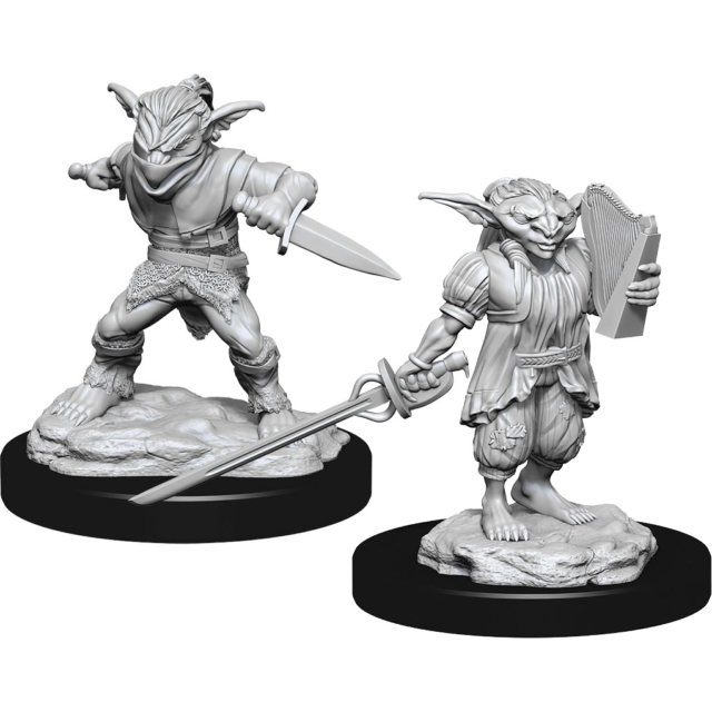 D&D Nolzur's Marvelous Miniatures: Wave 15: Male Goblin Rogue & Goblin Bard New - Tistaminis