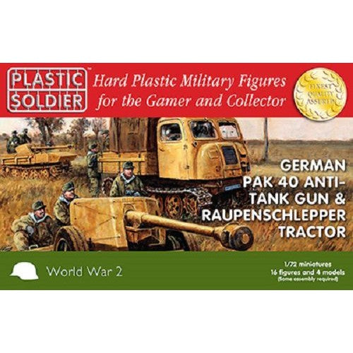 Plastic Soldier Company WW2G20005 1/72ND PAK 40 & RAUPENSCHLEPPER OST New - TISTA MINIS