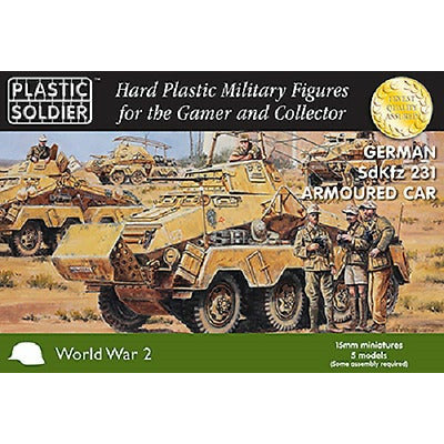 Plastic Soldier Company 15MM GERMAN SdKfz 231 8 RAD HEAVY ARMOURED CAR New - Tistaminis