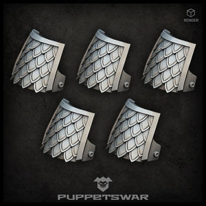 Puppets War H.I. Bushi Scales shoulder pads New - Tistaminis