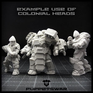 Puppets War Colonial Troopers Heads New - Tistaminis