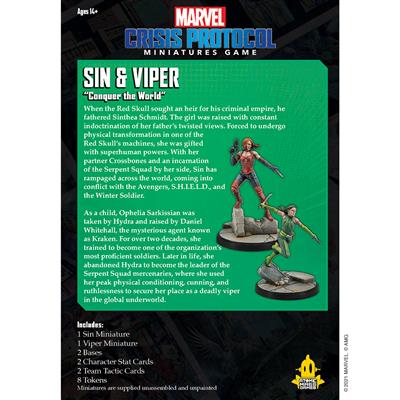 Marvel Crisis Protocol: Sin and Viper Character Pack New - Tistaminis