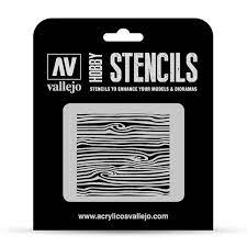 Vallejo WOOD TEXTURE NUMBER 2 (1/35) Airbrush Stencil - Tistaminis
