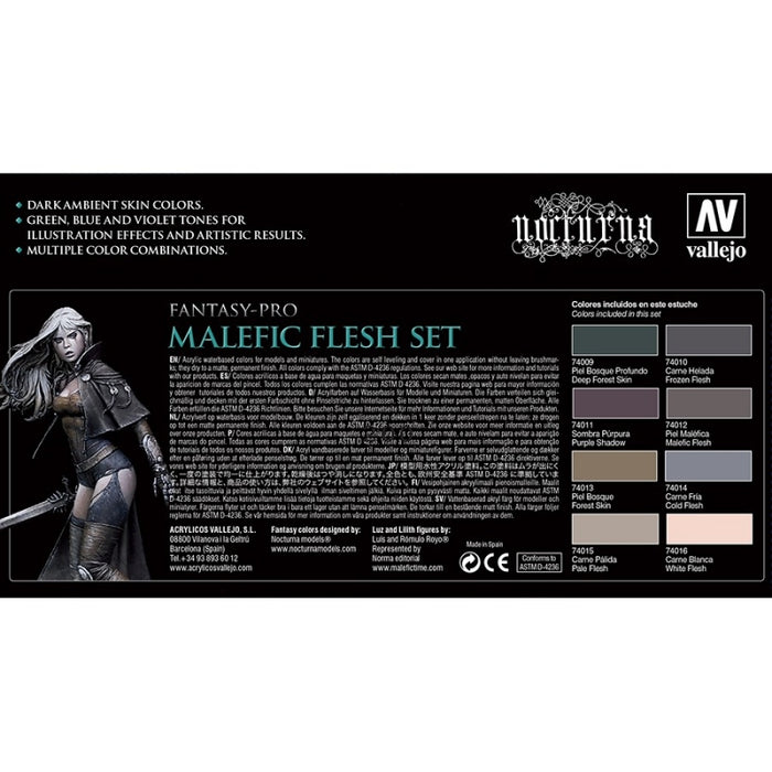 Vallejo Fantasy Pro Paint Set: Malefic Flesh - VAL74102 - TISTA MINIS