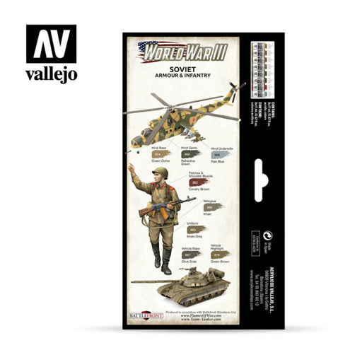 Vallejo WWIII Soviet Armour & Infantry Paint Set - TISTA MINIS