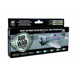 Vallejo VAL71196 SOVIET AIR FORCE PRE-WAR TO 1941 GPW MODEL AIR Paint Set New - TISTA MINIS