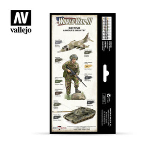 Vallejo WWIII British Armour & Infantry Paint Set - TISTA MINIS