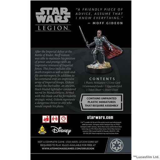 Star Wars Legion: Moff Gideon Commander Expansion	New - Tistaminis