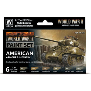 Vallejo WWII American Armour & Infantry Paint Set - TISTA MINIS