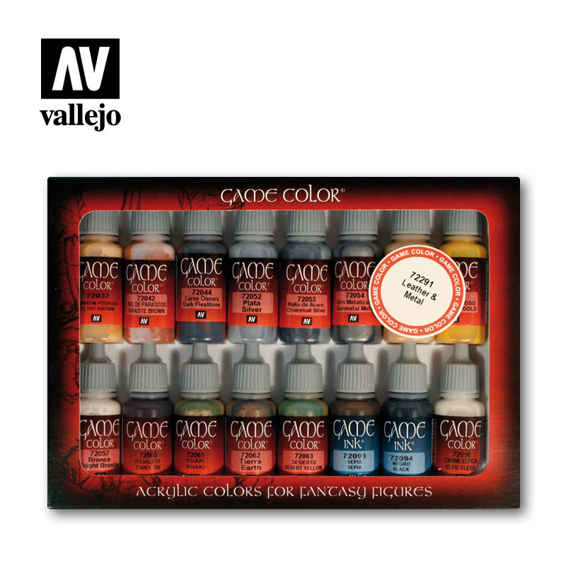 Vallejo Game Colour Set: Leather and Metal - Tistaminis