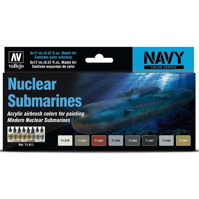 Vallejo VAL71611 NUCLEAR SUBMARINES Paint Set New - TISTA MINIS