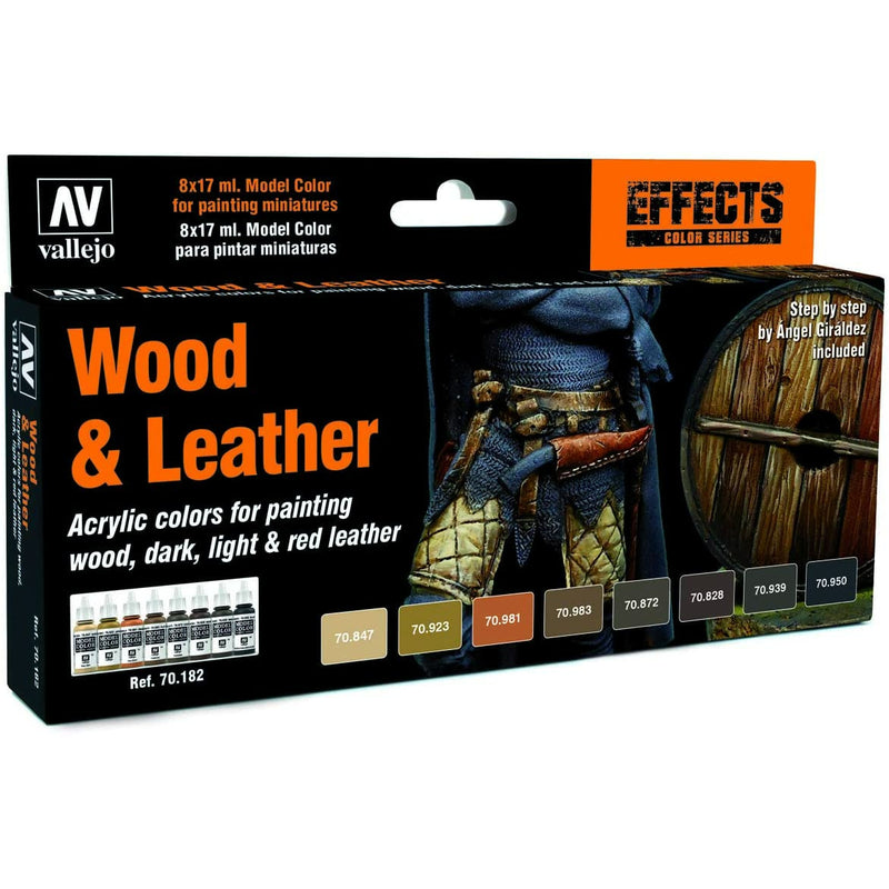 Vallejo Effects Colour Series Paint Set: Wood and Leather - TISTA MINIS