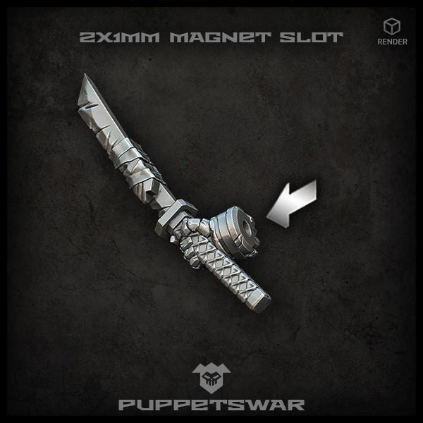 Puppets War Orc Katanas (right) New - Tistaminis