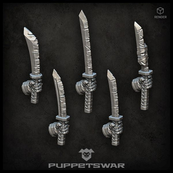 Puppets War Orc Katanas (left) New - Tistaminis