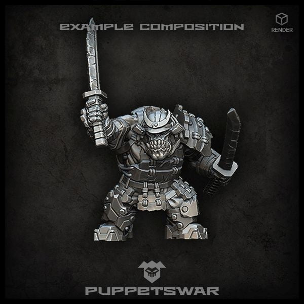 Puppets War Orc Bushi Shoulder Pads New - Tistaminis