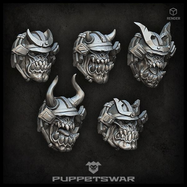 Puppets War Samurai Orc Heads New - Tistaminis