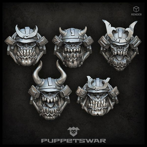 Puppets War Samurai Orc Heads New - Tistaminis