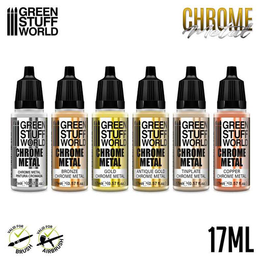 Green Stuff World	Paint Set - CHROME New - Tistaminis