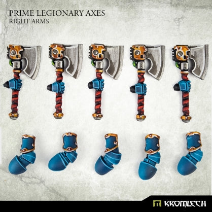 Kromlech Prime Legionaries CCW Arms: Axes [right] (5) New - Tistaminis