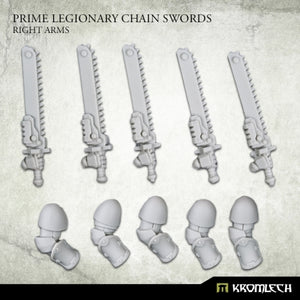 Kromlech Prime Legionaries CCW Arms: Chain Swords [right] (5) New - Tistaminis