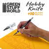 Green Stuff World Professional Metal HOBBY KNIFE with Spare Blades New - Tistaminis