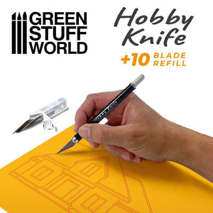Green Stuff World Professional Metal HOBBY KNIFE with Spare Blades New - Tistaminis