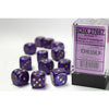 Chessex Royal Purple/Gold 12 Borealis 16mm Pipped D6 Dice CHX 27667 - Tistaminis