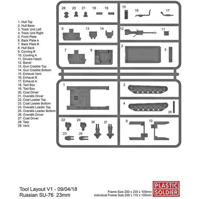 Plastic Soldier WW2V20030 1/72 SU76 RUSSIAN SELF PROPELLED GUN 3 VEHICLES New - Tistaminis