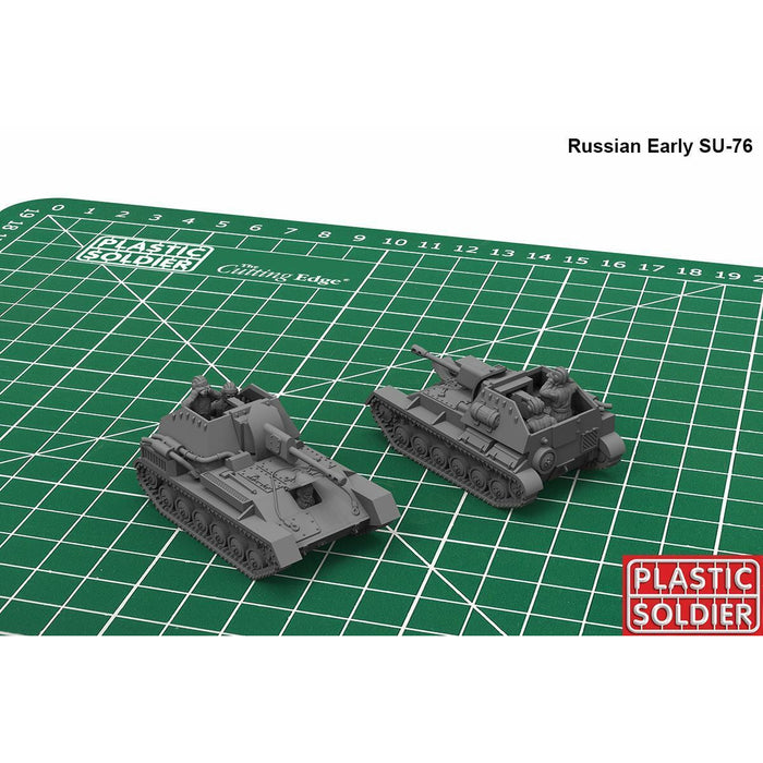 Plastic Soldier WW2V20030 1/72 SU76 RUSSIAN SELF PROPELLED GUN 3 VEHICLES New - Tistaminis