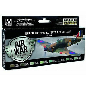 Vallejo Model Air Paint Set: RAF Colours Special Battle of Britain - VAL71144 - TISTA MINIS
