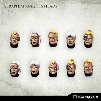 Kromlech Seraphim Knights Heads (10) New - Tistaminis