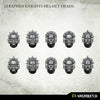 Kromlech Seraphim Knights Helmet Heads (10) New - Tistaminis